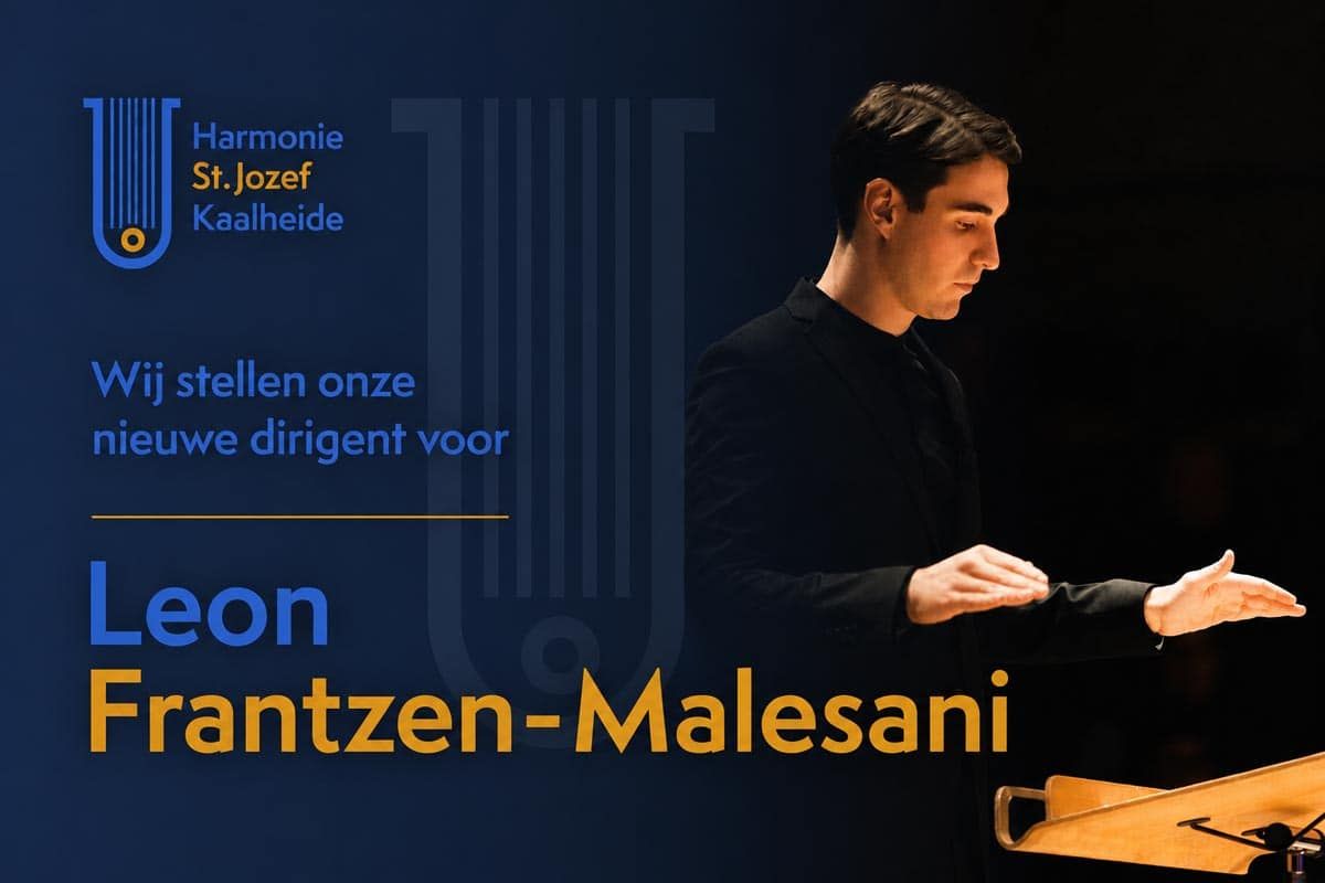 Leon Frantzen-Malesani, dirigent van Harmonie St. Jozef Kaalheide
