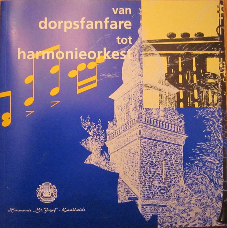 Omslag van het jubileumboek „Van dorpsfanfare tot harmonieorkest”